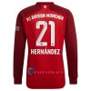 Virallinen Fanipaita Pitkähihainen FC Bayern München Lucas Hernandez 21 Kotipelipaita 2021-22 - Miesten